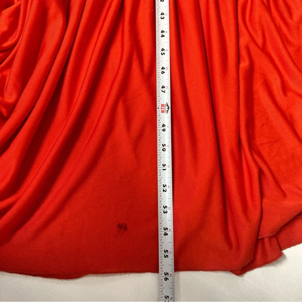 Free People Orange Coco S/P Maxi Dress Ruffle Tie Straps  chic boho Beach Summer - Picture 10 of 16
